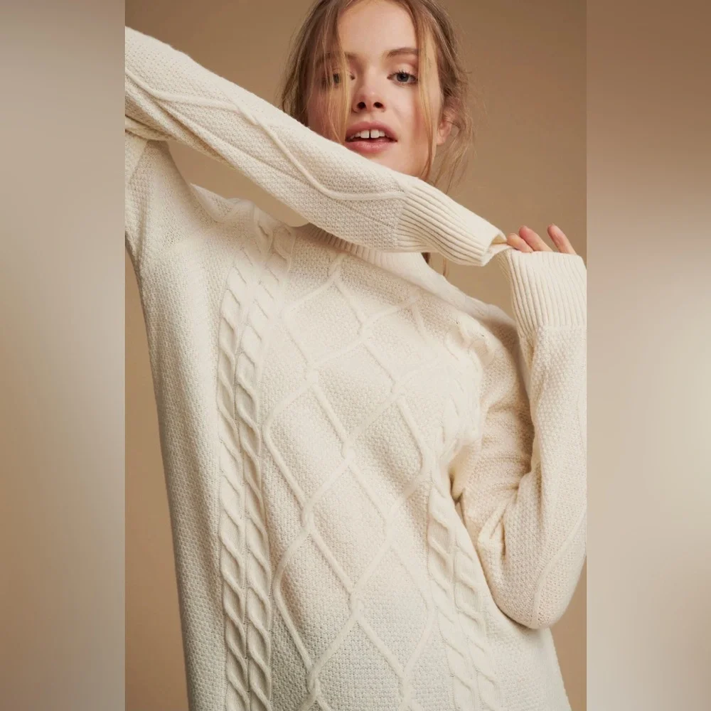 NWT Barbour Burne Long Sleeve Wool Blend Sweater Knit Dress - Picture 3 of 16